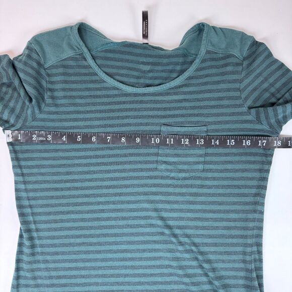 Kuhl Women's Medium Green Striped Long Sleeve Roll Tab Casual Outdoor Top - Picture 7 of 12